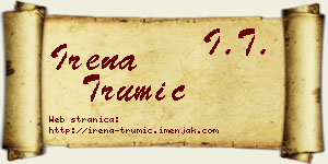 Irena Trumić vizit kartica